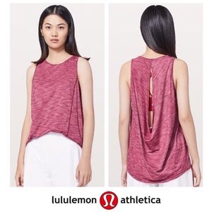 Lululemon Red Low Keyhole Back Loose Tank Top